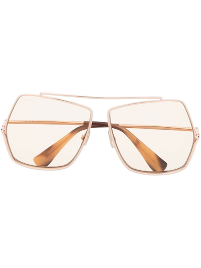 Max Mara Elsa Oversized-frame Sunglasses In Brown