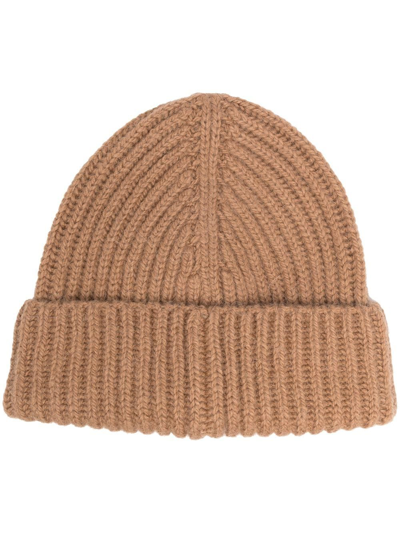 Norse Projects Rib-knit Alpaca Beanie In Brown