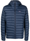 PATAGONIA LOGO-PATCH HOODED DOWN JACKET
