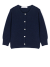 Mariella Ferrari Button-up Cashmere-merino Cardigan In Blue