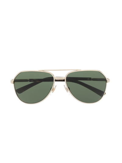 Dolce & Gabbana Kids' Double-bridge Pilot-frame Sunglasses