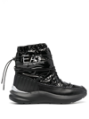 EA7 LOGO-PRINT QUILTED SNOW BOOTS