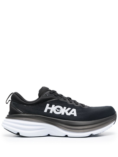 Hoka Mens  Bondi 7 In Black/white