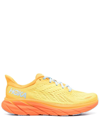 Hoka One One Clifton 8 Rubber-trimmed Mesh Running Sneakers In Yellow
