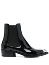 ALEXANDER MCQUEEN PATENT ANKLE BOOTS