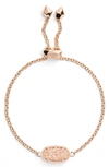 Kendra Scott Elaina Statement Bracelet In Rose Gold Plate In Rose Gold Drusy/ Rose Gold
