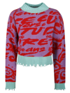 Versace Jeans Couture Intarsia-knit Logo Jumper In Pc8
