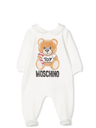 Moschino Babies' Jumpsuit With Print In White