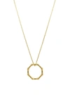 Adornia 14k Yellow Gold Plated Bamboo Textured Necklace In Yellow