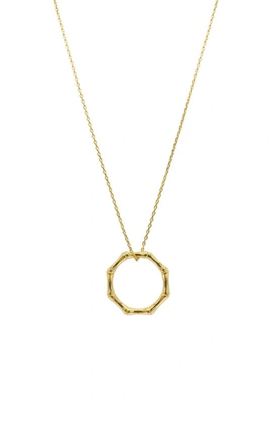 Adornia 14k Yellow Gold Plated Bamboo Textured Necklace