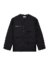 Pangaia Womens Flower-warmth Quilted Collarless Jacket In Black
