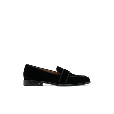 Aquazzura Martin Round-toe Penny Loafers In Black