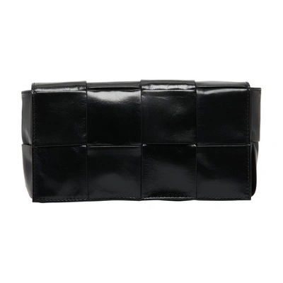 Bottega Veneta Padded Tech Cassette Belt Bag In Black Silver