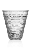 Iittala Kastehelmi Pressed Glass Vase In White