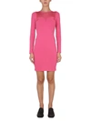 Moschino Slim Fit Dress In Purple