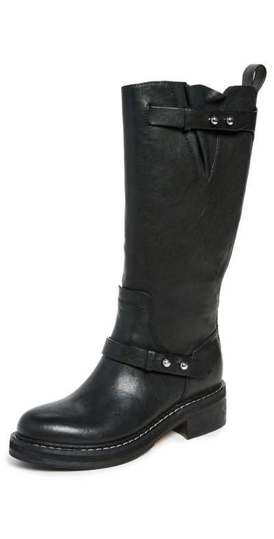 Rag & Bone Moto Tall Boots In Black