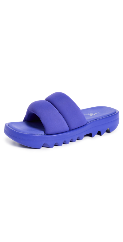 Reebok Cardi B Slide Sandals In Purple