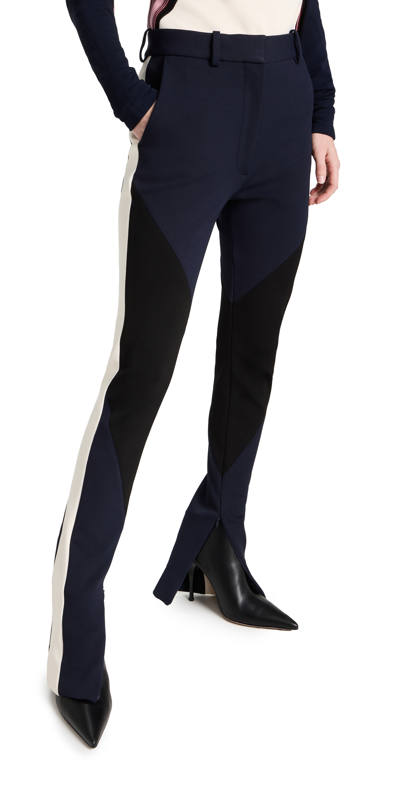 Victoria Beckham Tailored Tracksuit Trousers In Dark Navy