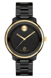 Movado Bold Verso Bracelet Watch, 38mm In Black / Gold Tone