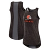 NIKE NIKE BROWN CLEVELAND BROWNS HIGH NECK PERFORMANCE TANK TOP