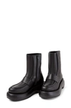 Paloma Barceló Mika Iris Leather Loafer Boots In Black