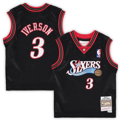 Mitchell & Ness Babies' Infant  Allen Iverson Black Philadelphia 76ers 2000/01 Hardwood Classics Retired Play