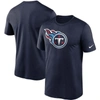 Nike Men's Navy Tennessee Titans Logo Essential Legend Performance T-shirt In Navy