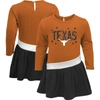OUTERSTUFF TODDLER TEXAS ORANGE TEXAS LONGHORNS HEART TO HEART FRENCH TERRY DRESS