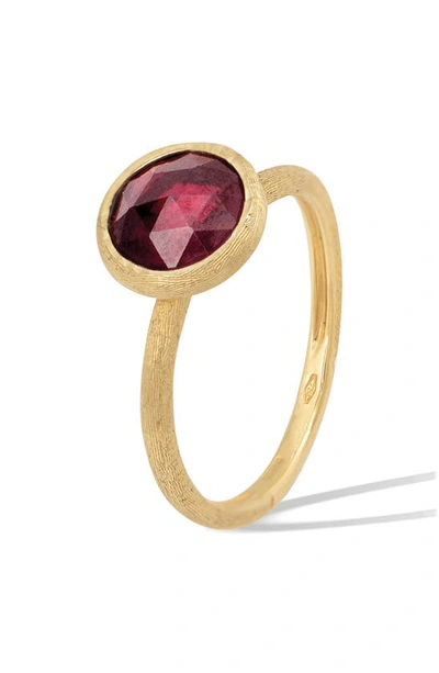 Marco Bicego 18k Yellow Gold Jaipur Color Garnet Stackable Ring
