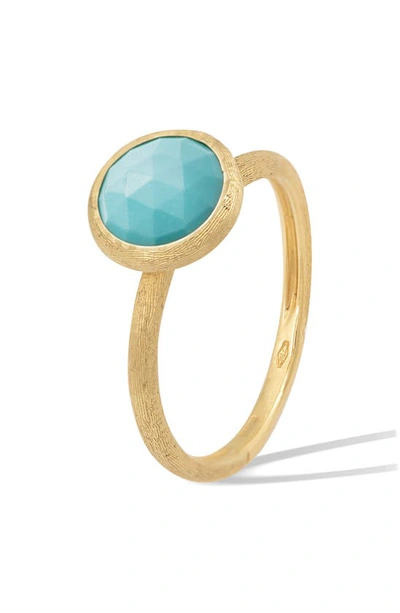 Marco Bicego 18k Yellow Gold Jaipur Color Turquoise Stackable Ring