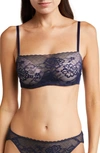 Natori Marquee Underwire Contour Bra In Navy/ Peach