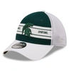 New Era Men's  Green, White Michigan State Spartans Banded 39thirty Flex Hat In Green