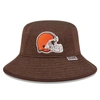 New Era Heather Brown Cleveland Browns Bucket Hat In Brown