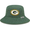 New Era Heather Green Green Bay Packers Bucket Hat In Green
