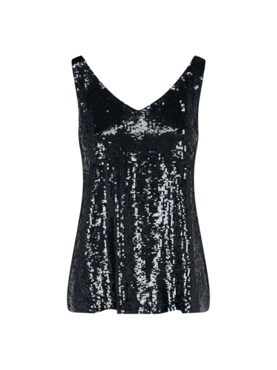 P.a.r.o.s.h Sequins Embroidery Tank Top In Grigio