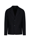 Prada Men Panama Jacket In Nero