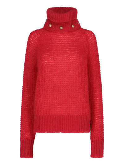 Balmain Buttoned Collar Sweater In Default Title