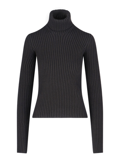 Bottega Veneta Ribbed Sweater In Marrone