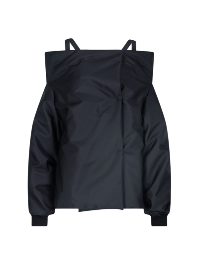Prada Shoulder Pads Down Jacket In Black