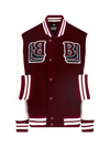 Burberry Men's Extended-pocket Varsity Jacket In Marrone