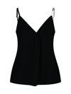 Givenchy Chain-embellished Twill Camisole In Nero