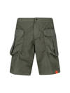 Aspesi Straight-leg Cotton-poplin Cargo Shorts In Verde