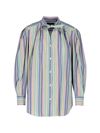 Isabel Marant Tiverna Striped Cotton Poplin Shirt In Viola