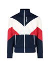 Palm Angels Colour-block Zipped Track Jacket In Blu