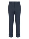 Incotex Cropped Straight-leg Trousers In Azul