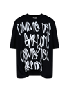 Comme Des Garçons Maxi Logo Print T-shirt In Nero