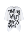 Comme Des Garçons Logo Print T-shirt In Bianco