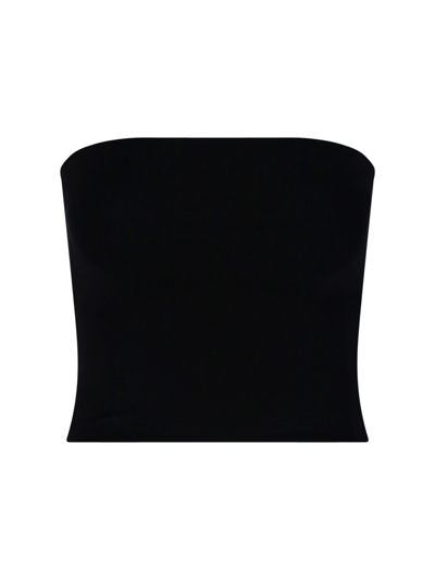 The Andamane Gwen Tube Strapless Jersey Top In Black