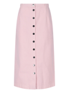 Raf Simons Button Up Denim Skirt In Rosa