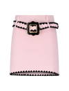 Cormio Helga Belted Knit Mini Skirt In Rosa